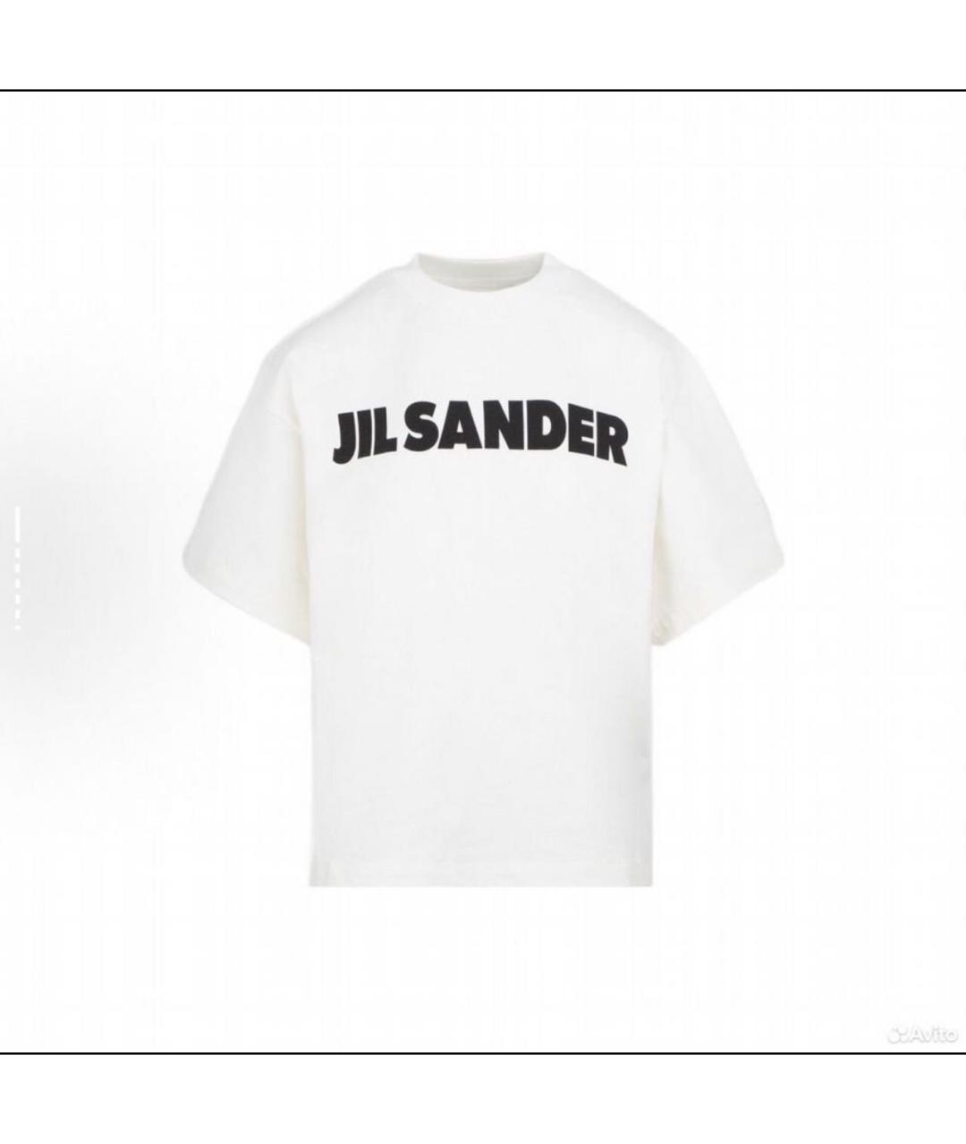 JIL SANDER Белая хлопковая футболка, фото 4