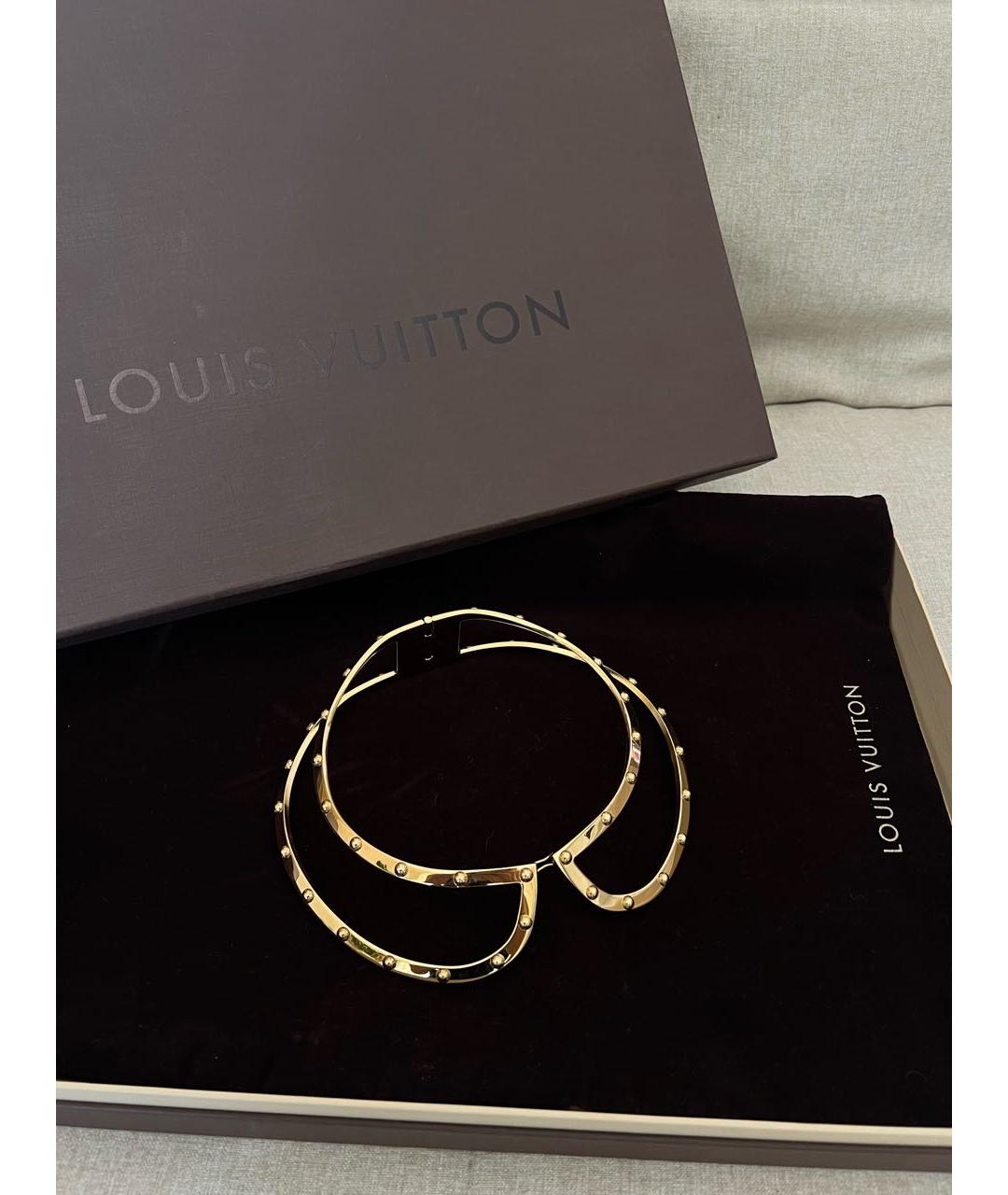 LOUIS VUITTON Золотое латунное колье, фото 5