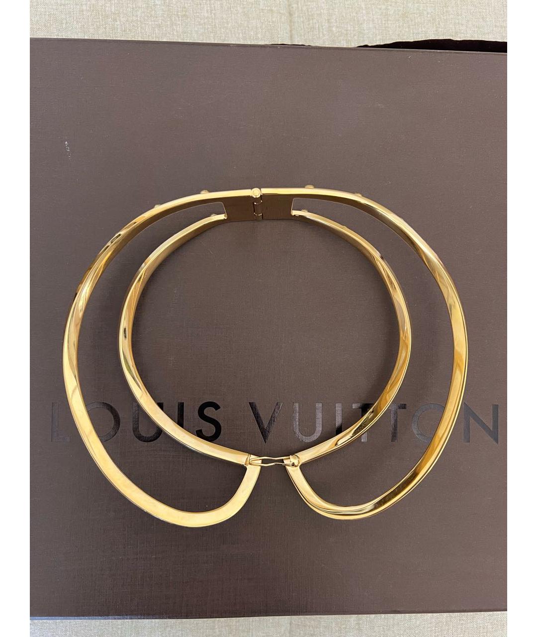 LOUIS VUITTON Золотое латунное колье, фото 7