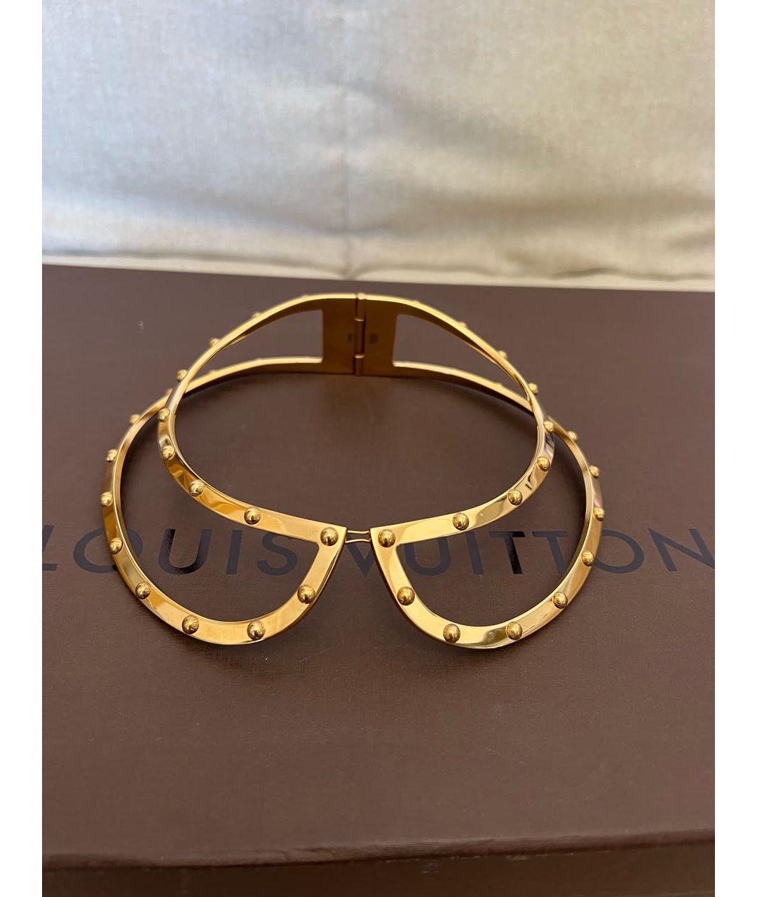 LOUIS VUITTON Золотое латунное колье, фото 2