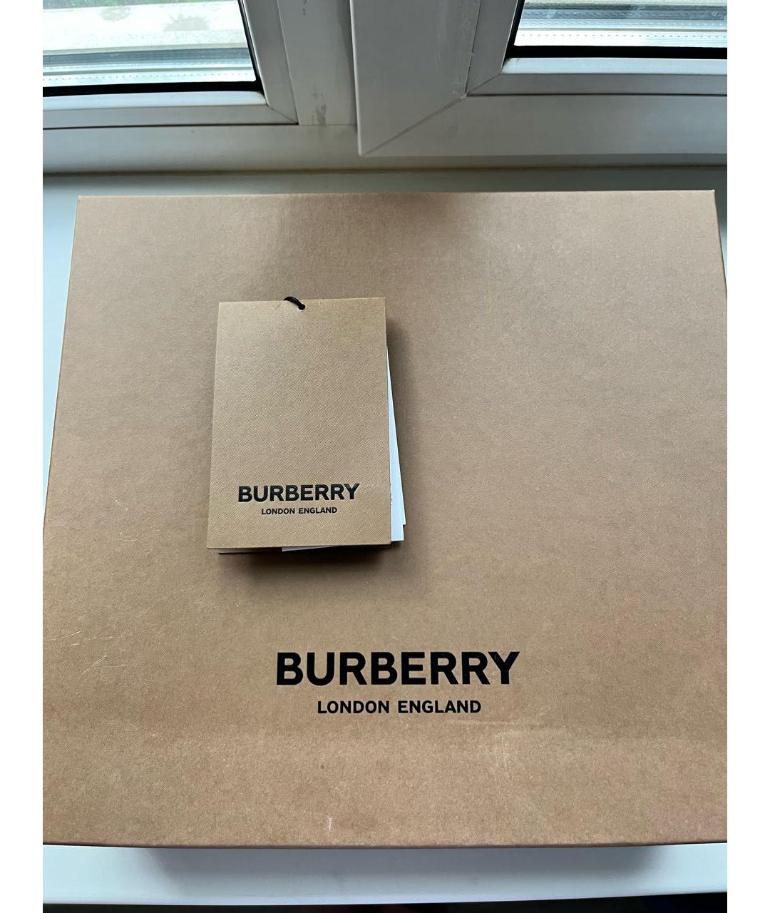 BURBERRY Черные кожаные ботинки, фото 7
