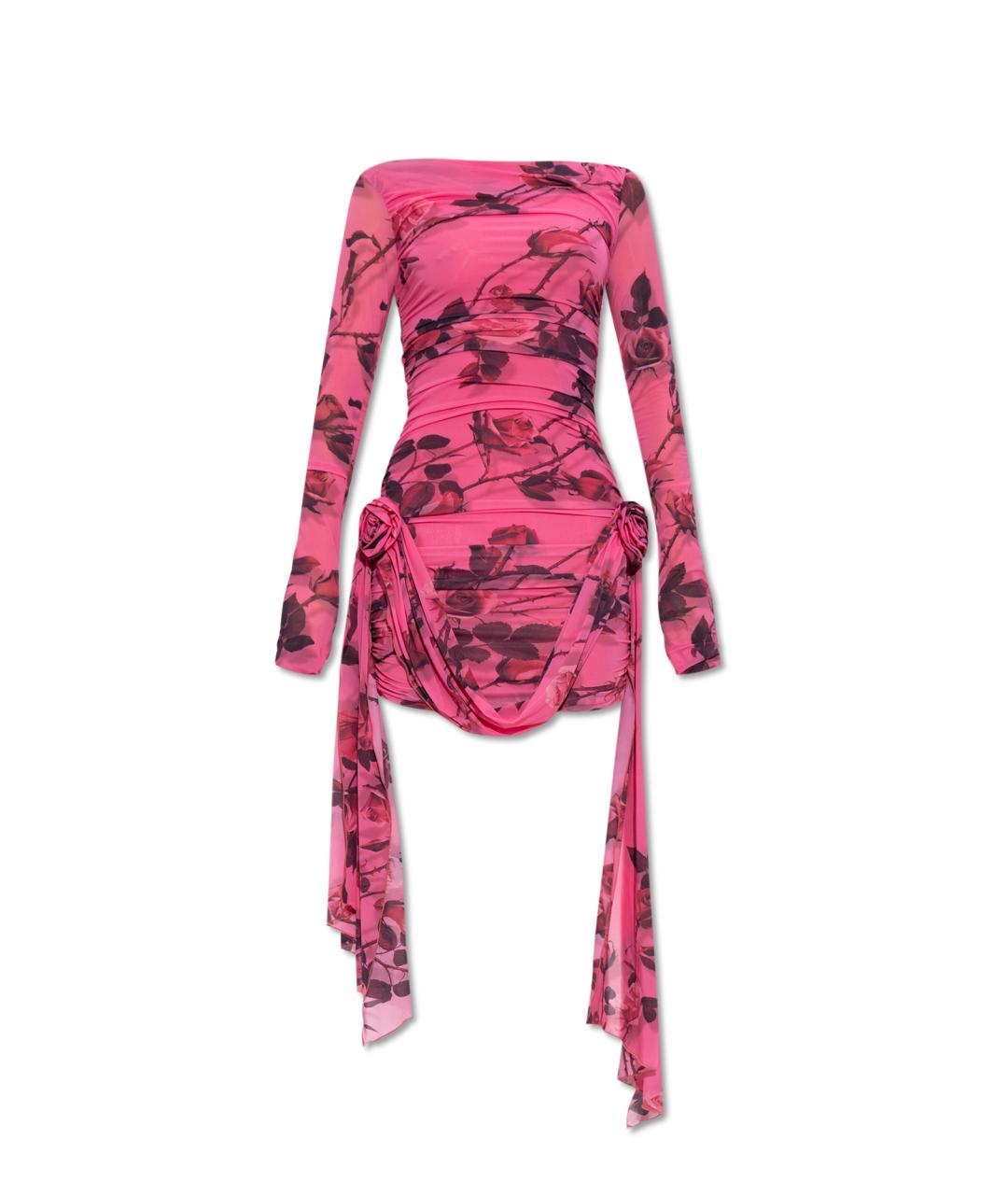 BLUMARINE Розовое полиамидовое коктейльное платье, фото 6