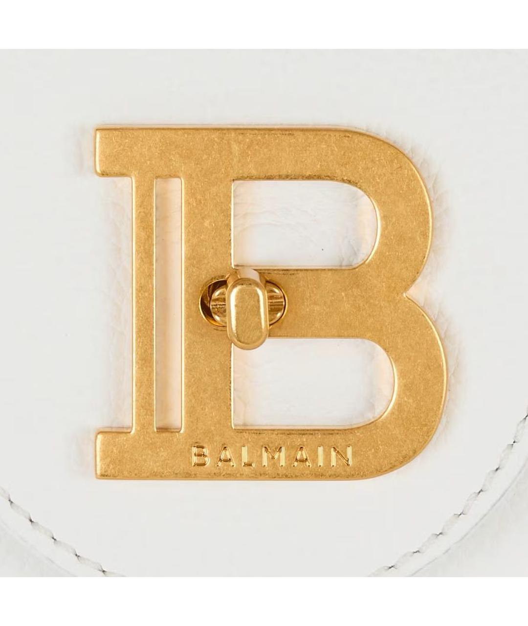BALMAIN Белая кожаная сумка тоут, фото 7