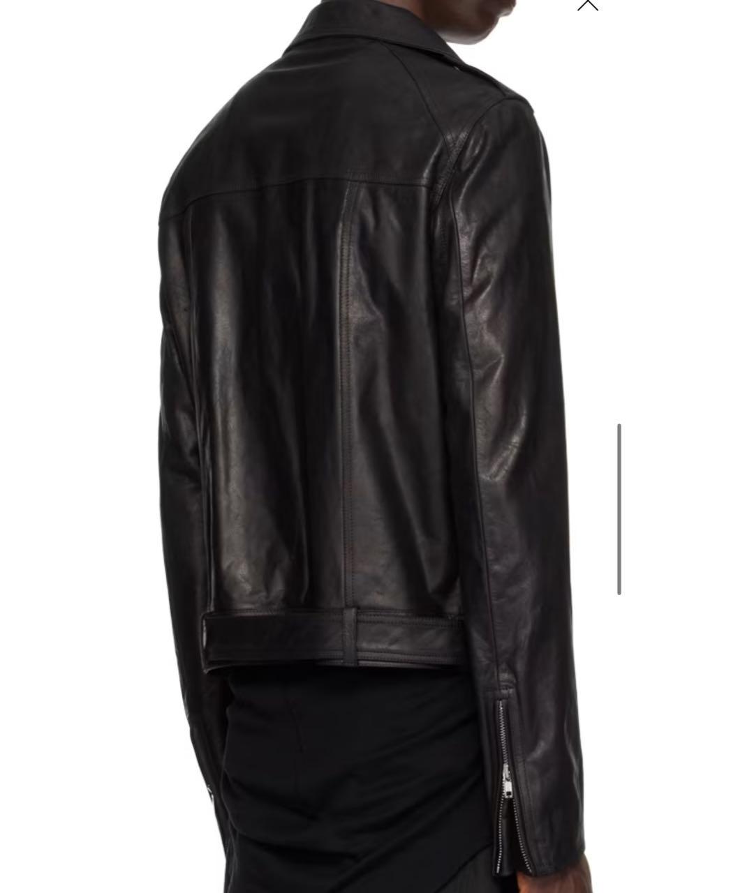 RICK OWENS Черная кожаная куртка, фото 6