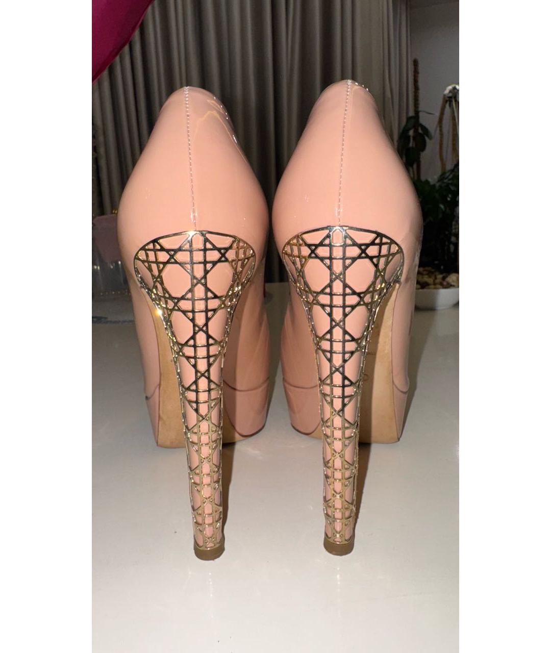 CHRISTIAN DIOR Розовые туфли из лакированной кожи, фото 4