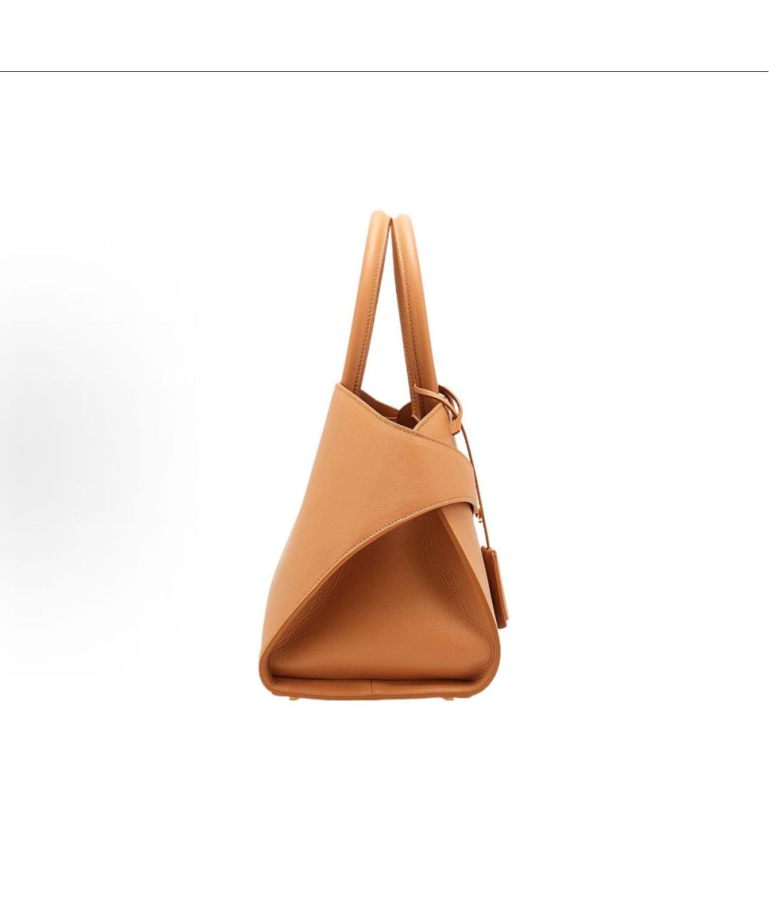 FERRAGAMO Оранжевая кожаная сумка тоут, фото 6