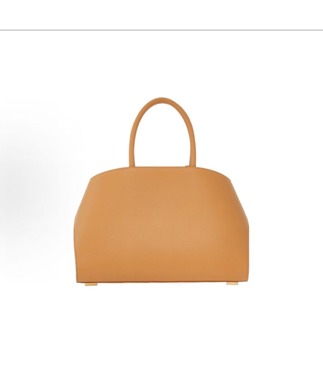 FERRAGAMO Оранжевая кожаная сумка тоут, фото 3