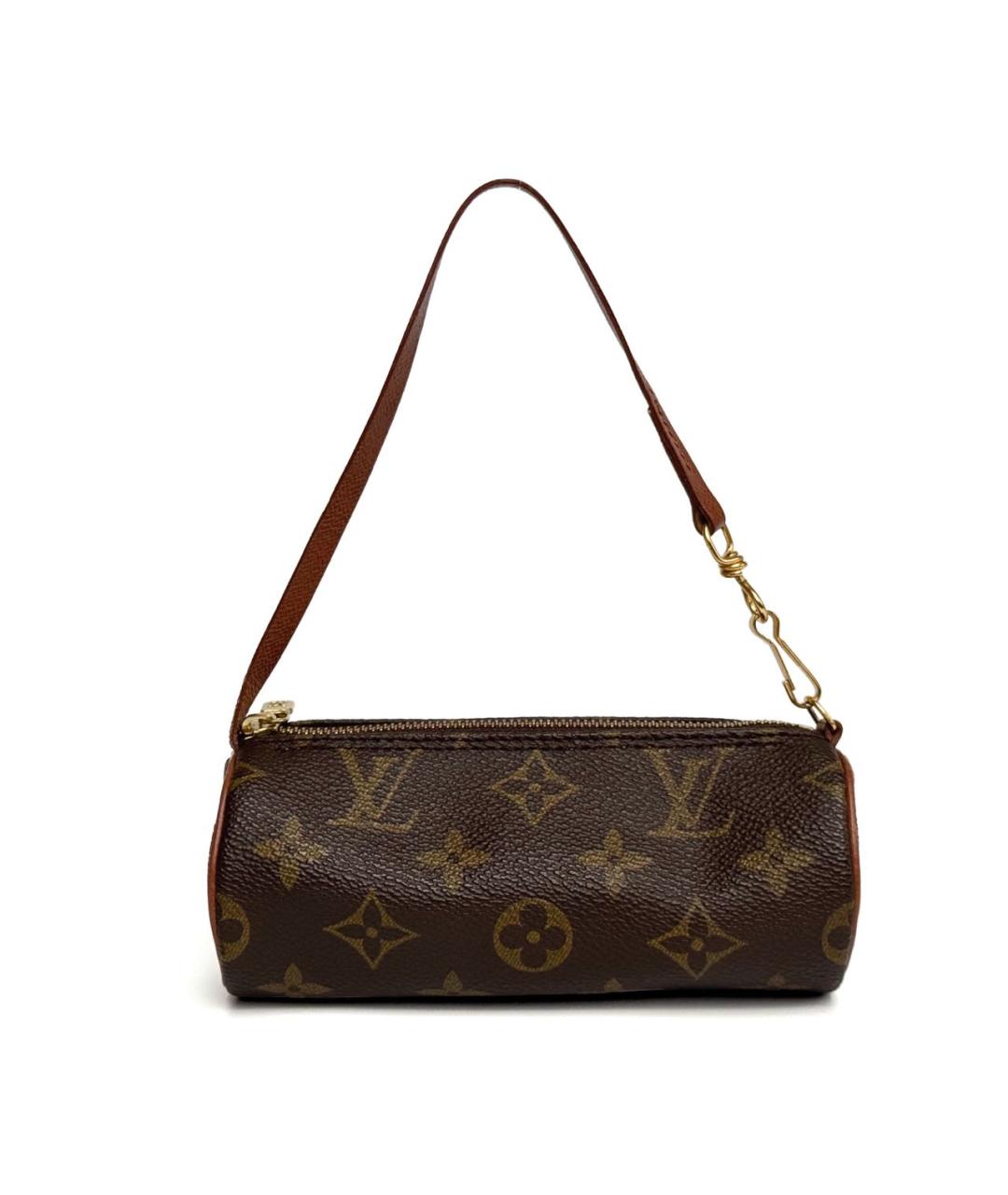 LOUIS VUITTON Коричневая кожаная сумка с короткими ручками, фото 2