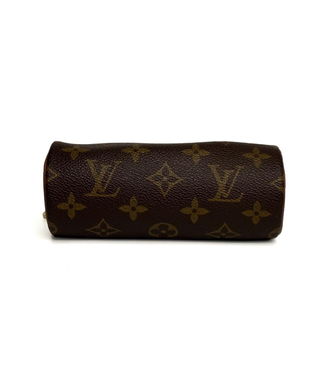 LOUIS VUITTON Коричневая кожаная сумка с короткими ручками, фото 3