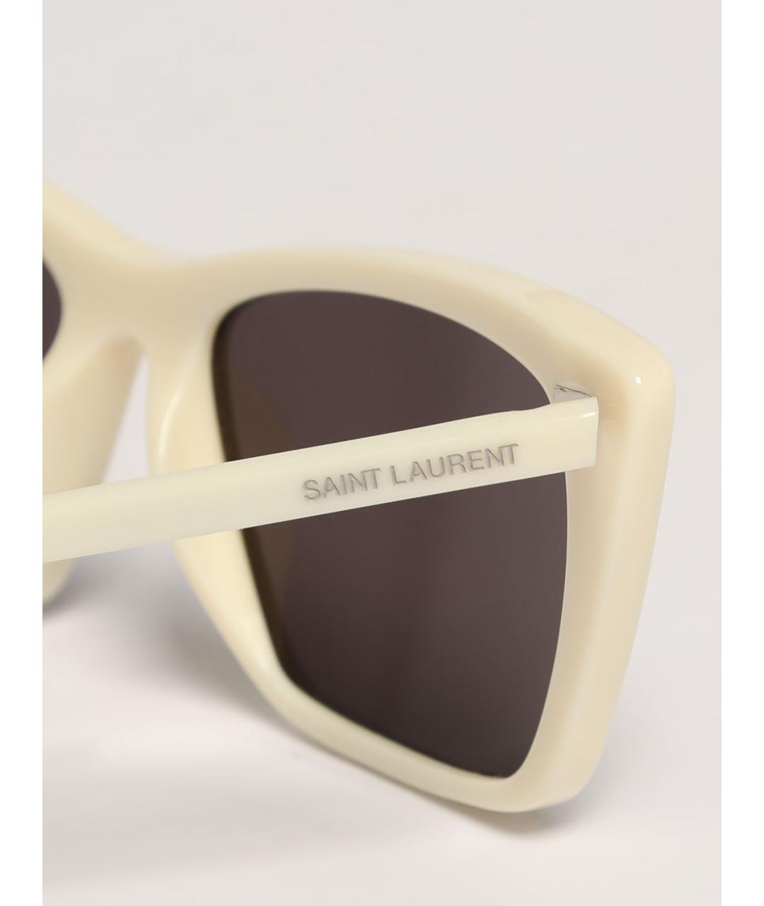 SAINT LAURENT Бежевые солнцезащитные очки, фото 5