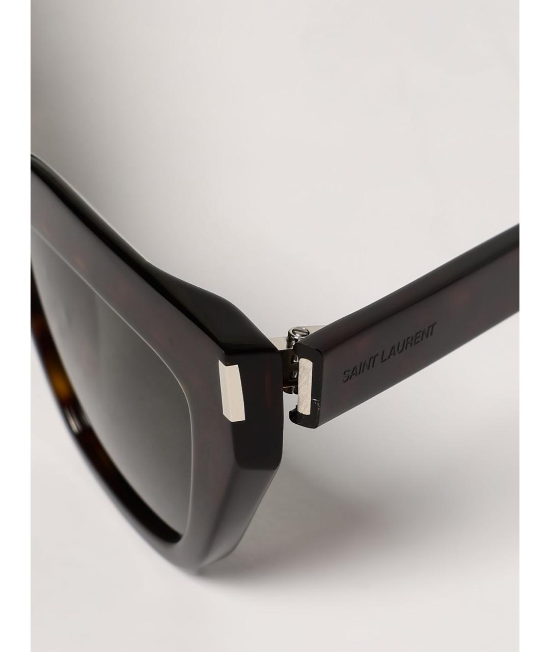 SAINT LAURENT Коричневые солнцезащитные очки, фото 5
