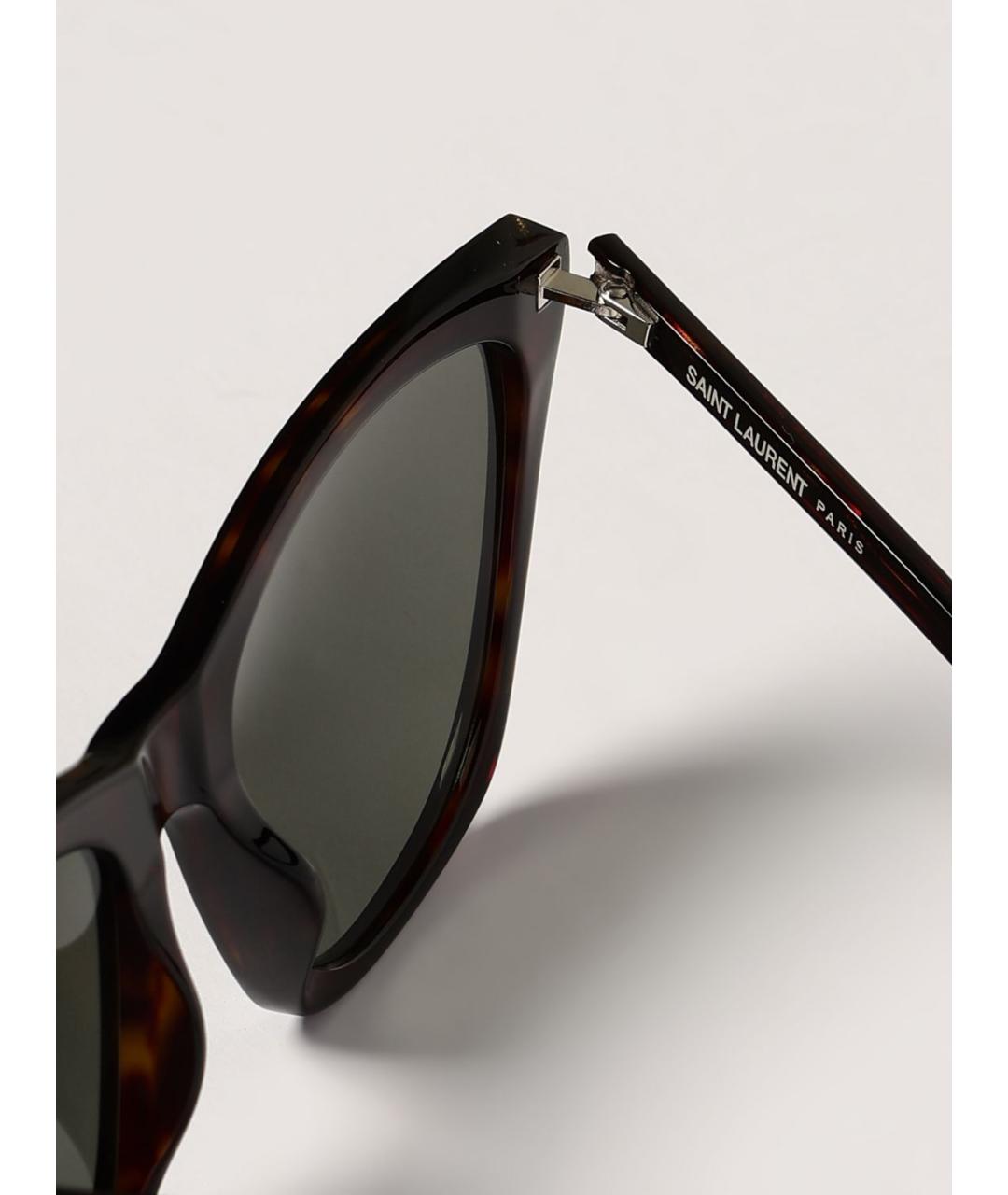 SAINT LAURENT Коричневые солнцезащитные очки, фото 5
