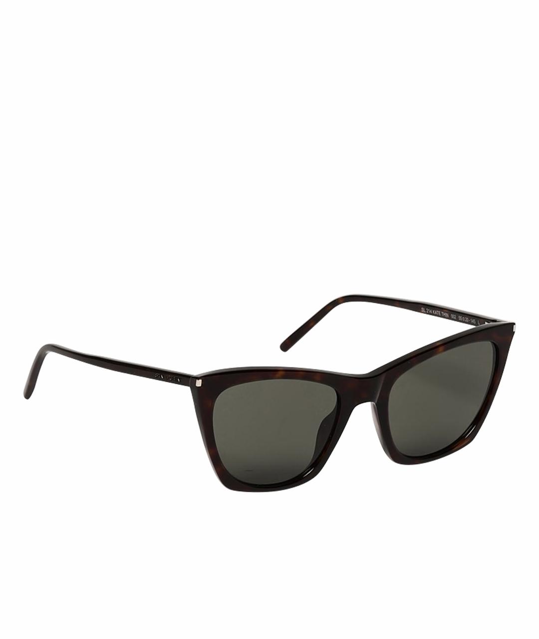 SAINT LAURENT Коричневые солнцезащитные очки, фото 1