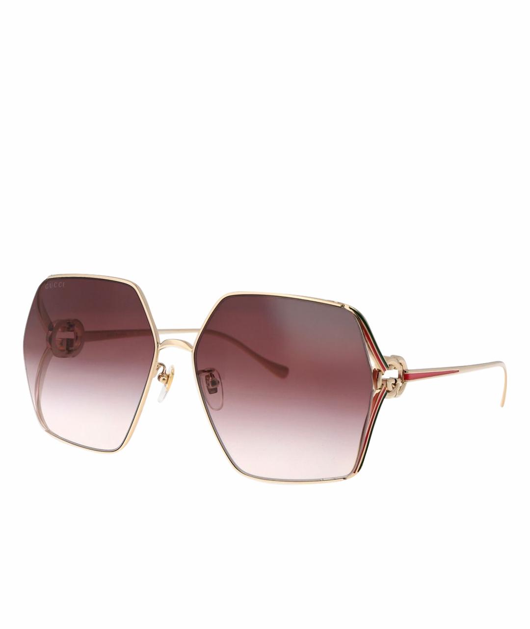 GUCCI Золотые солнцезащитные очки, фото 1
