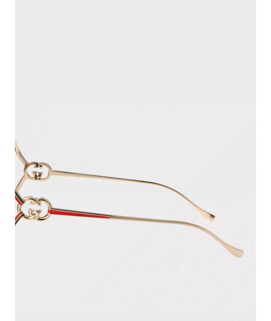 GUCCI Золотые солнцезащитные очки, фото 4