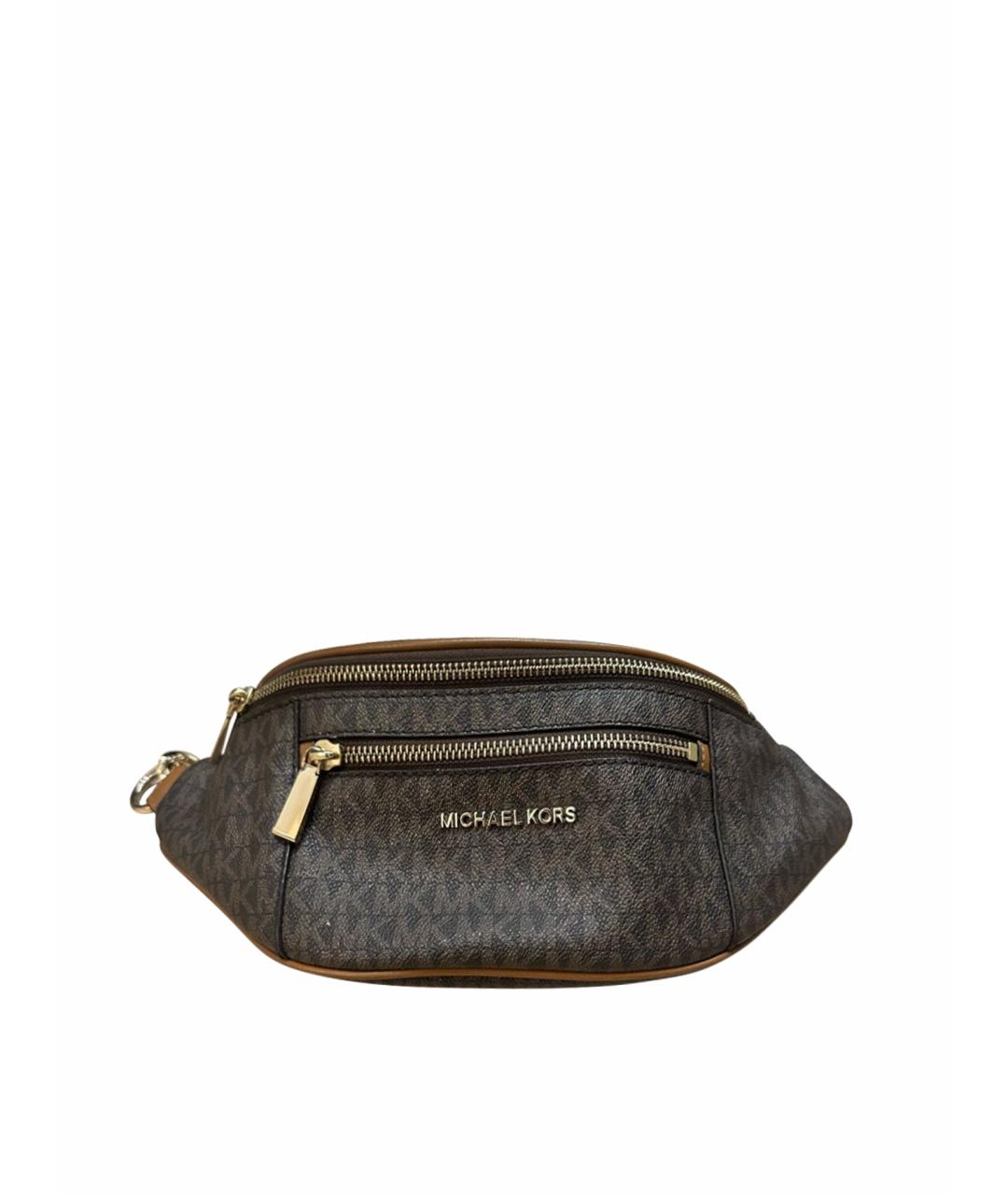 MICHAEL KORS Коричневая поясная сумка из искусственной кожи, фото 1