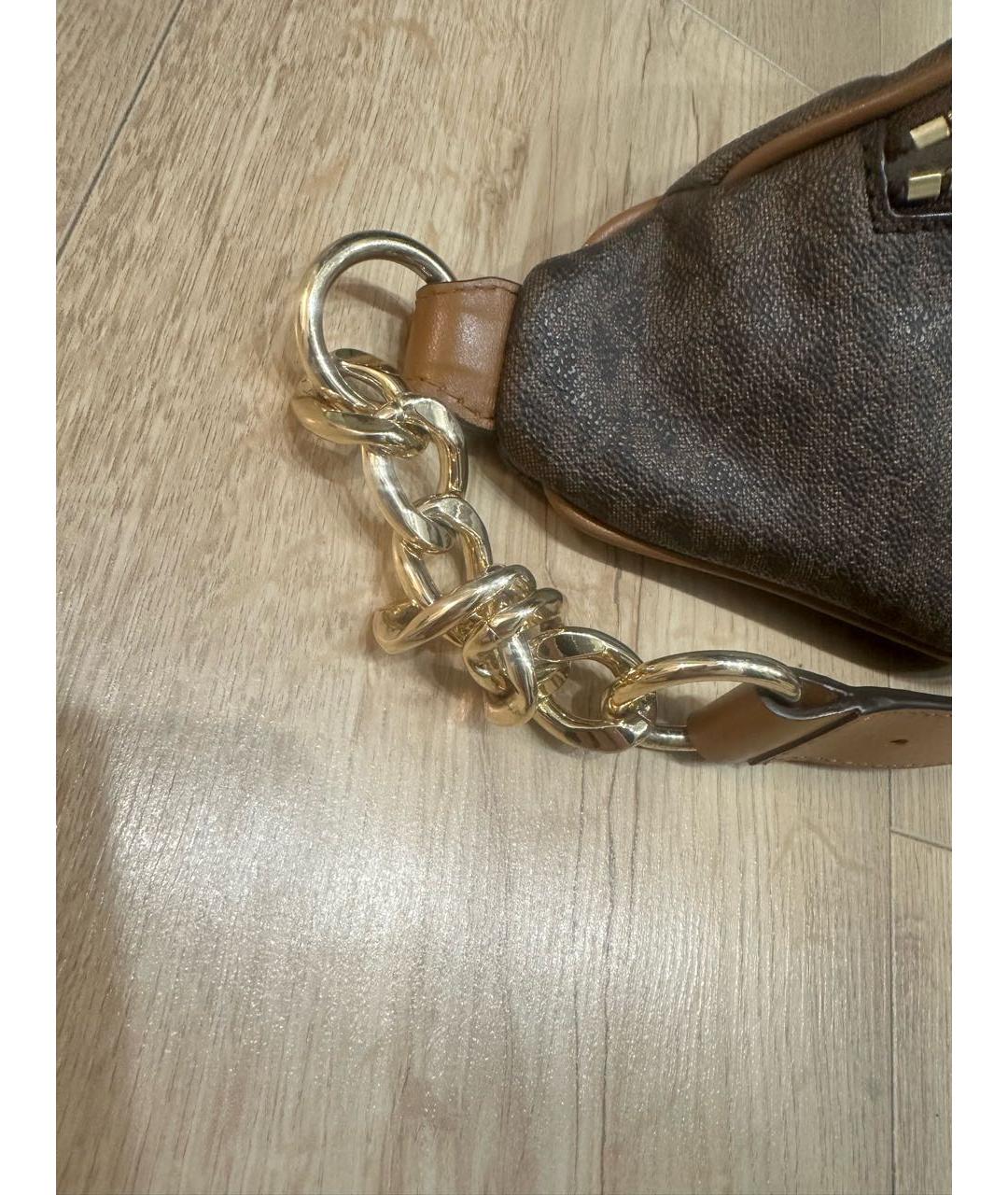 MICHAEL KORS Коричневая поясная сумка из искусственной кожи, фото 7