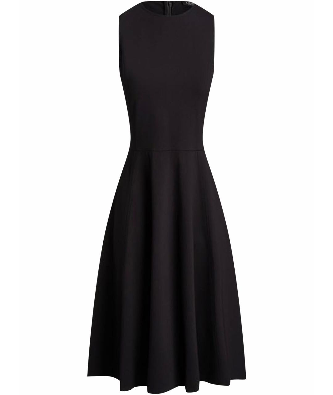 RALPH LAUREN Черное хлопковое коктейльное платье, фото 1
