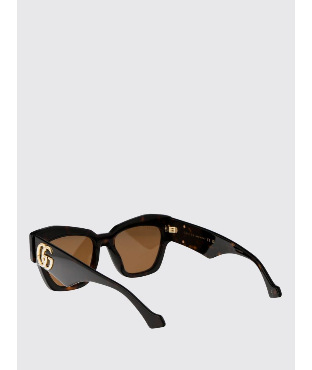 GUCCI Коричневые солнцезащитные очки, фото 3