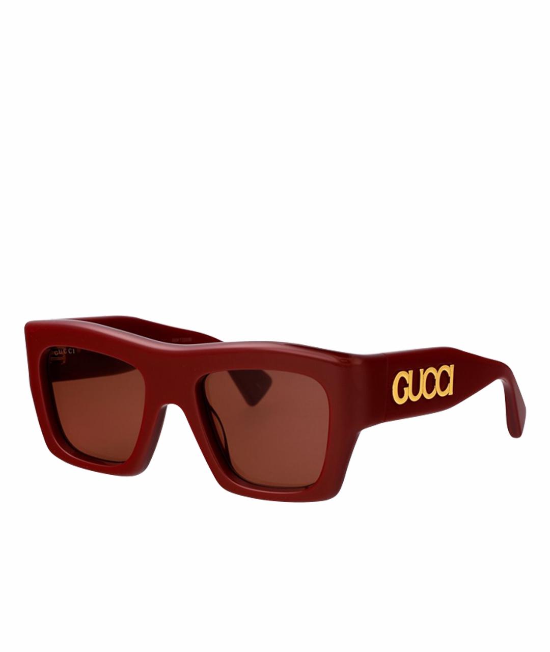 GUCCI Бордовые солнцезащитные очки, фото 1