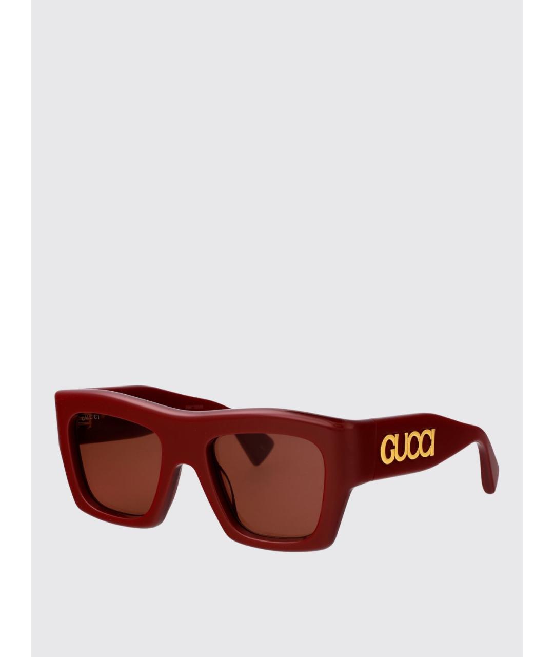 GUCCI Бордовые солнцезащитные очки, фото 5