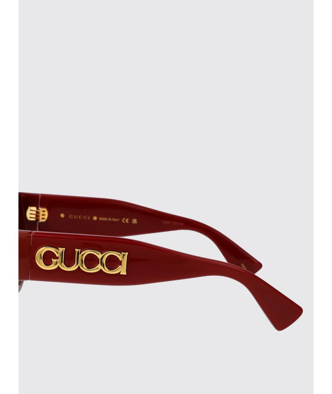 GUCCI Бордовые солнцезащитные очки, фото 4