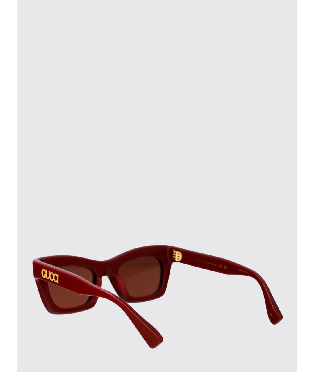 GUCCI Бордовые солнцезащитные очки, фото 3