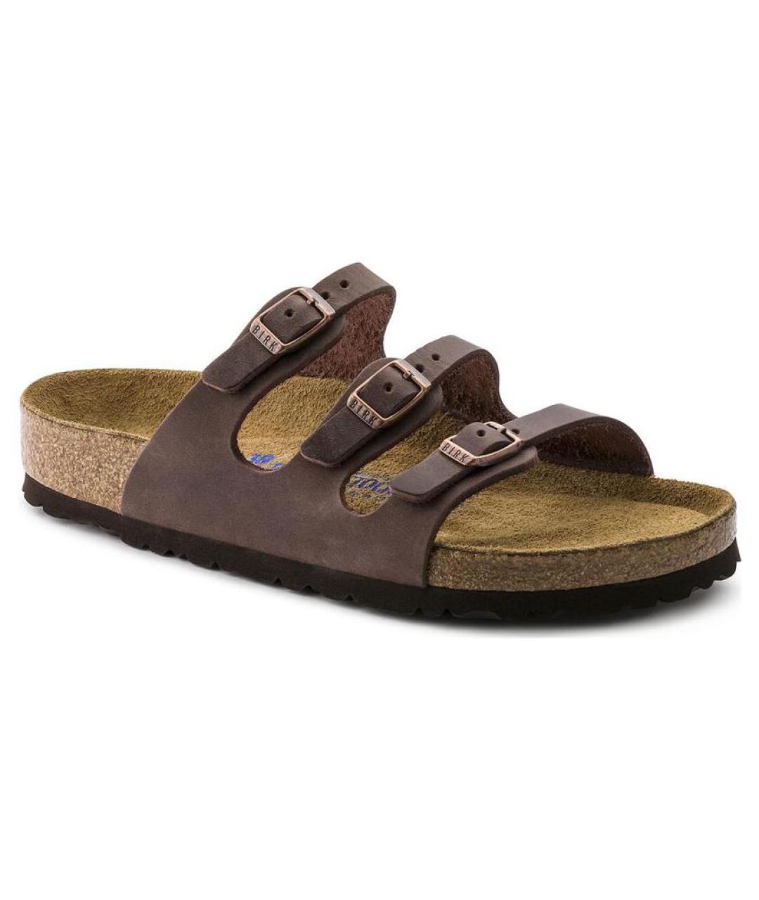 BIRKENSTOCK Коричневые кожаные сандалии, фото 2