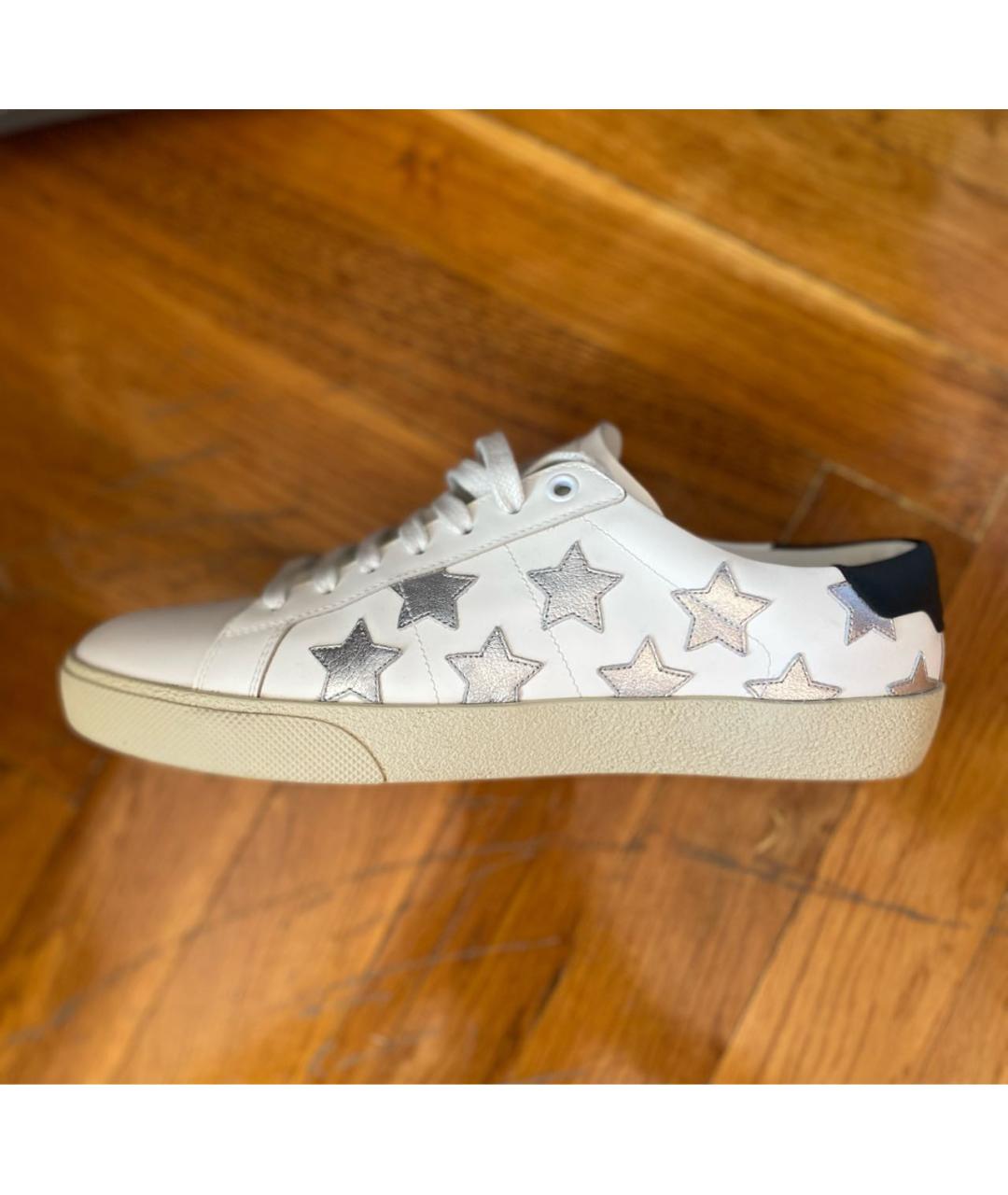 SAINT LAURENT Белые кожаные кеды, фото 5