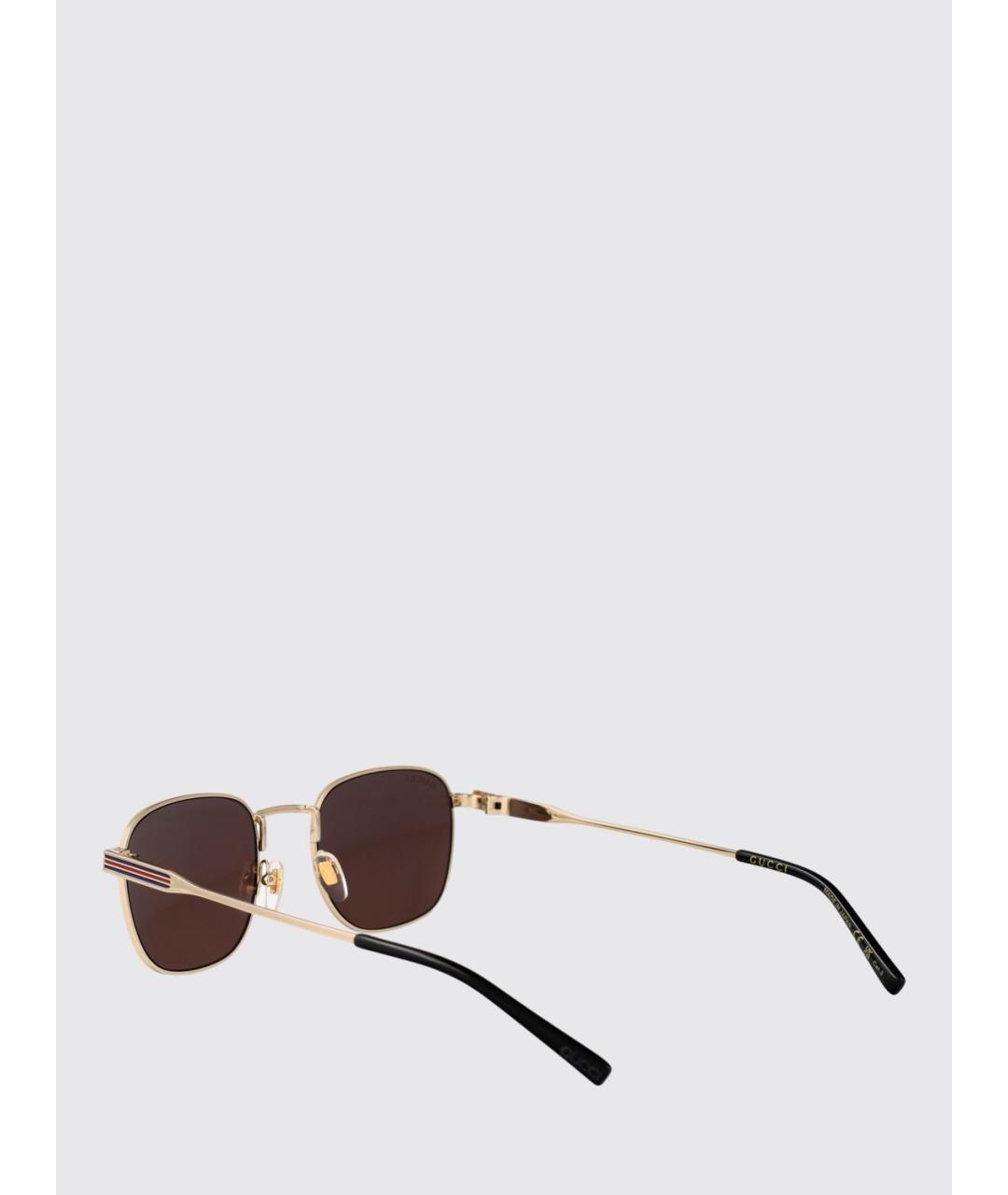 GUCCI Золотые солнцезащитные очки, фото 3