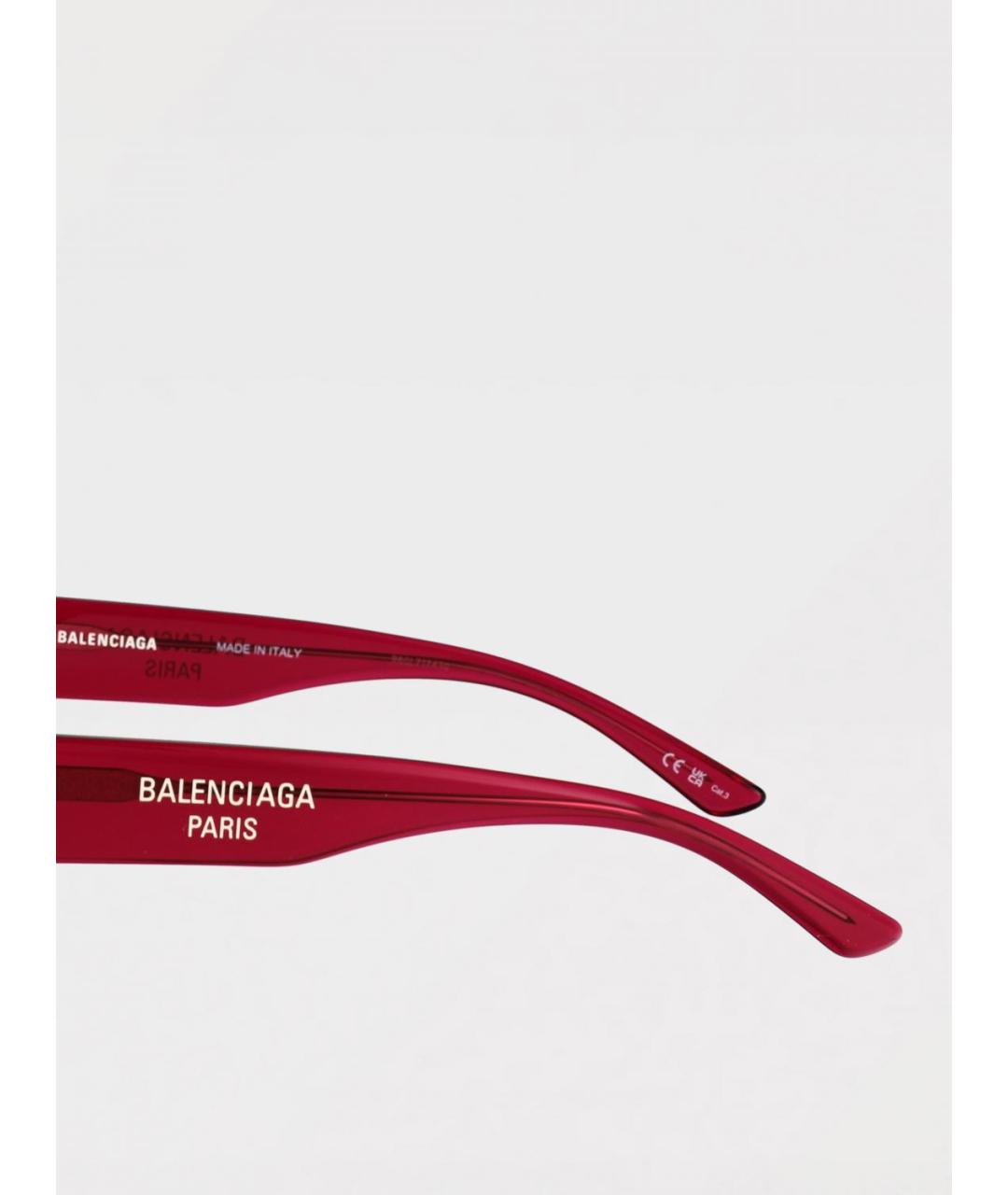 BALENCIAGA Бордовые солнцезащитные очки, фото 4