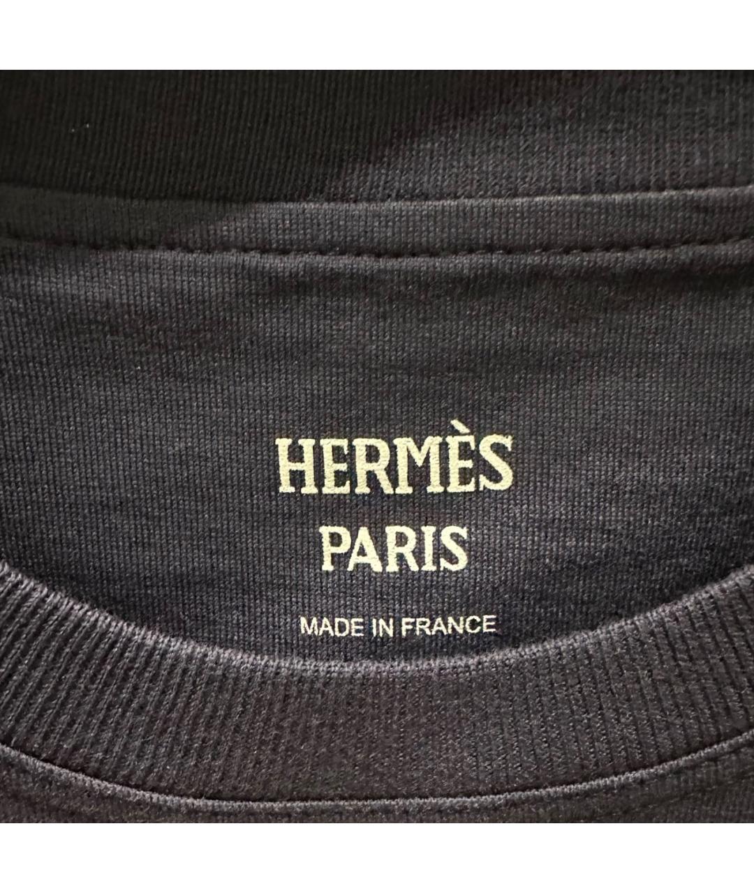 HERMES Темно-синее хлопковое повседневное платье, фото 3