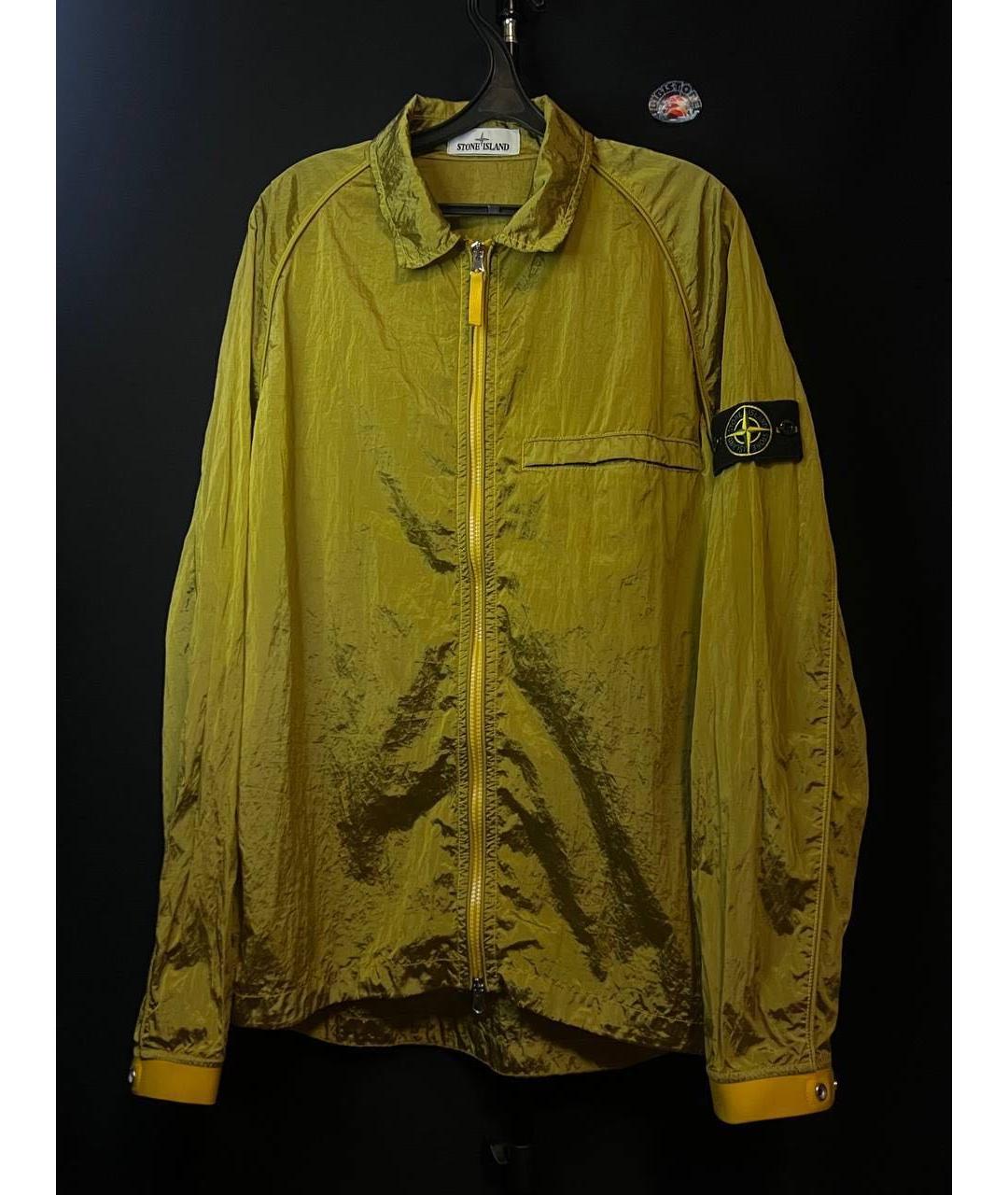 STONE ISLAND Желтая полиамидовая куртка, фото 9