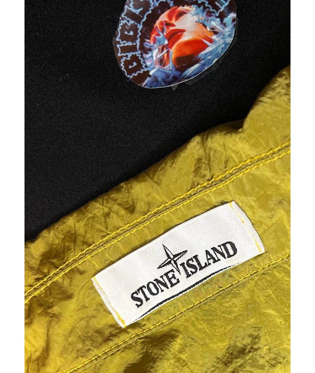 STONE ISLAND Желтая полиамидовая куртка, фото 3