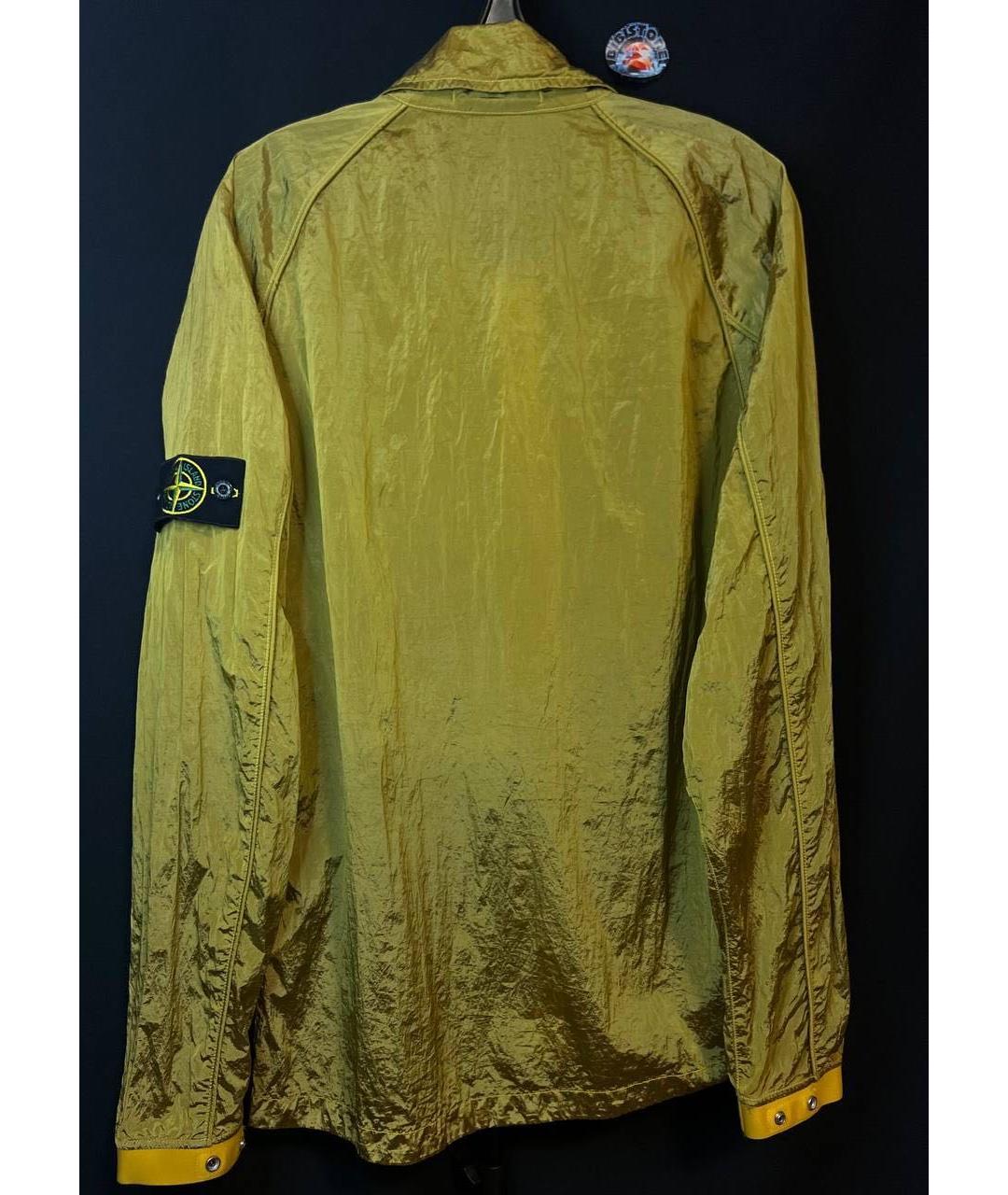 STONE ISLAND Желтая полиамидовая куртка, фото 2