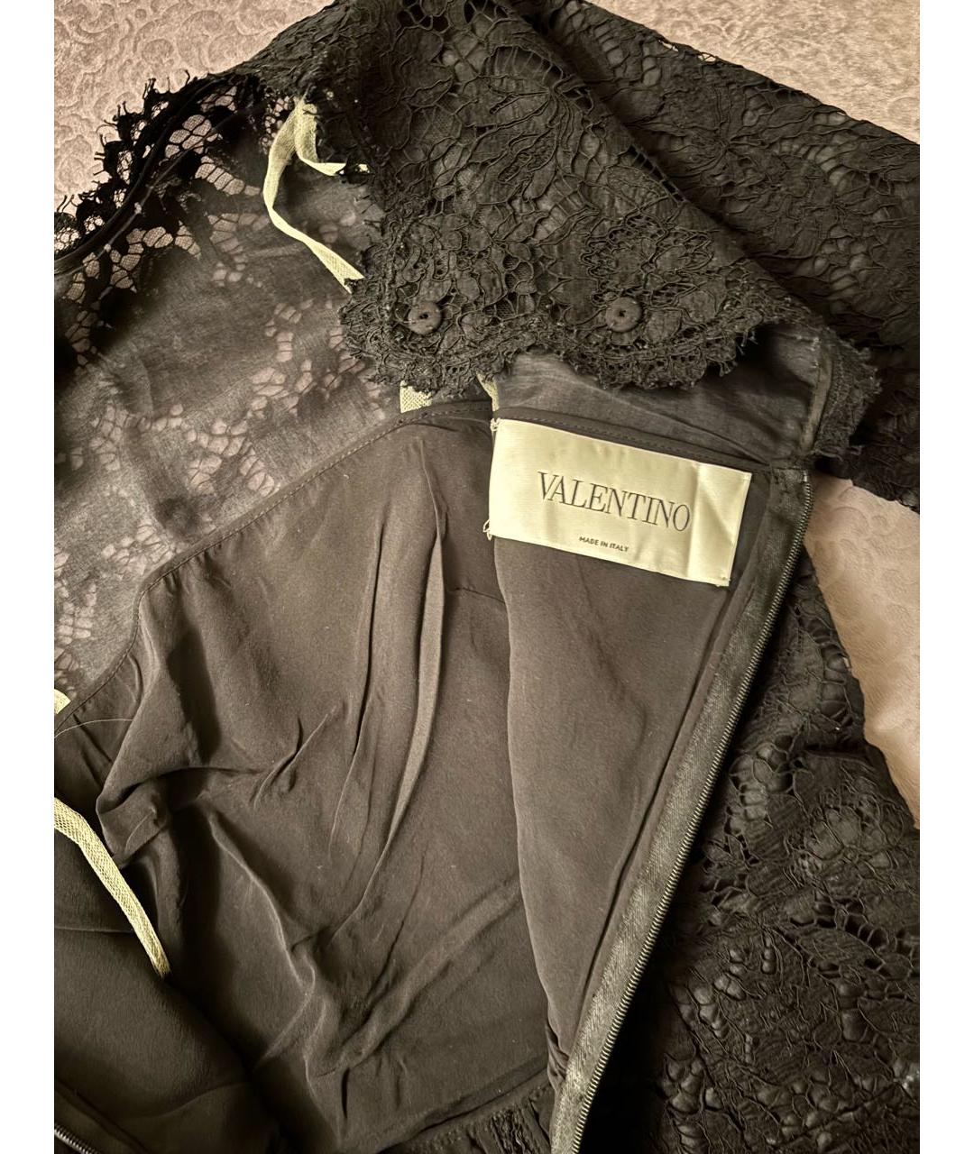VALENTINO Черный кружевной комбинезон, фото 7
