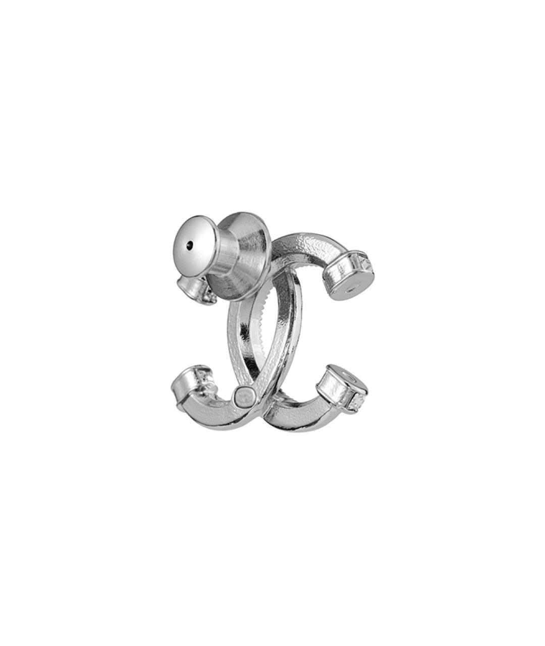 CHANEL Серебряные металлические серьги, фото 3