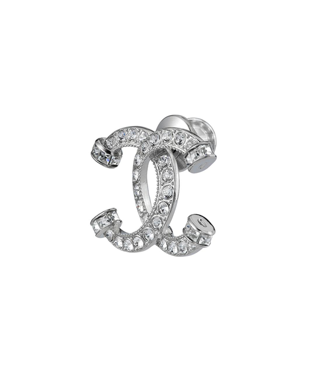 CHANEL Серебряные металлические серьги, фото 2