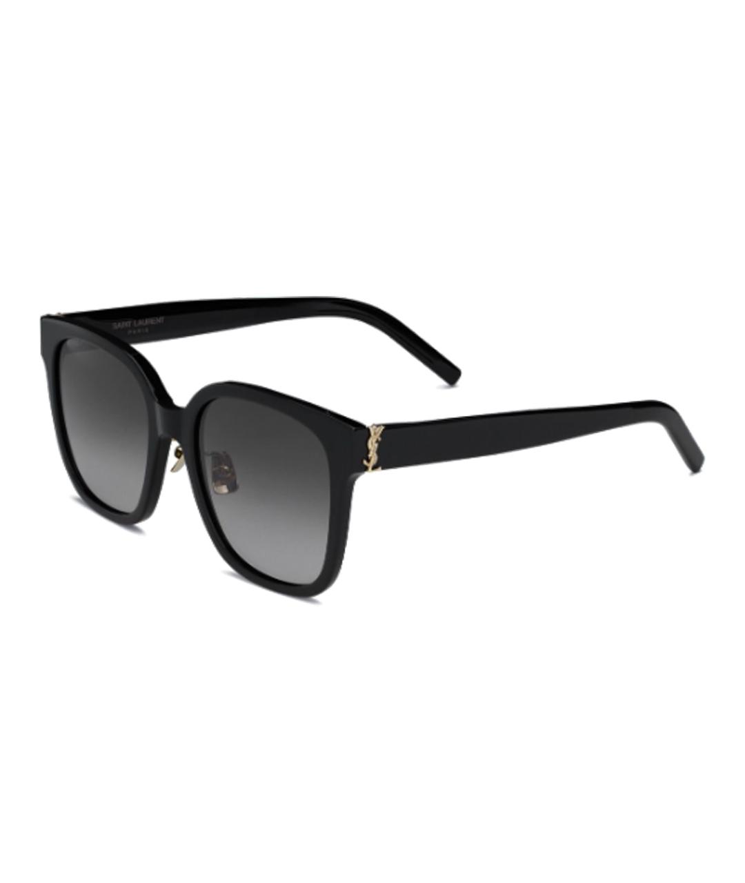 SAINT LAURENT Черные пластиковые солнцезащитные очки, фото 1