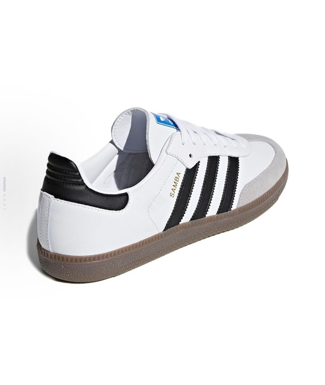 ADIDAS Белые кожаные низкие кроссовки / кеды, фото 3