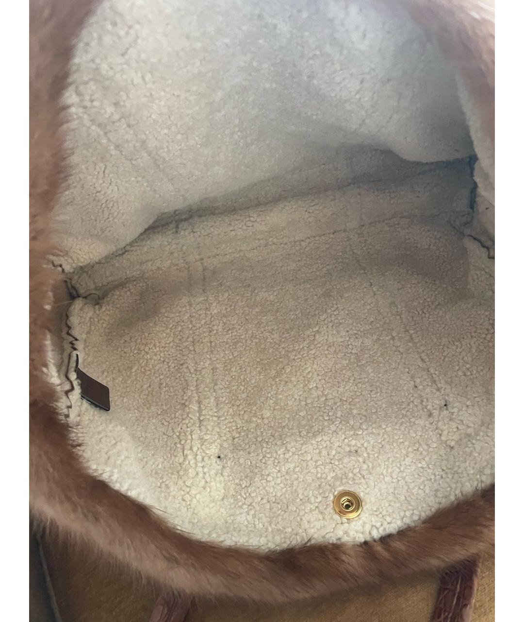 PRADA Золотая сумка тоут из экзотической кожи, фото 4
