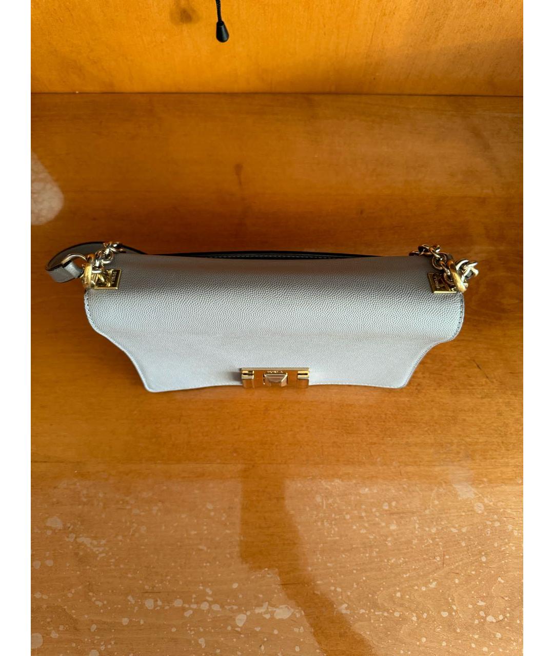 FURLA Антрацитовая кожаная сумка через плечо, фото 2