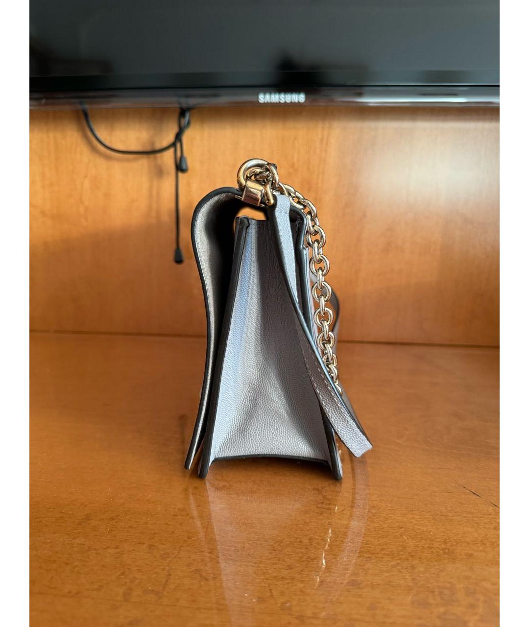 FURLA Антрацитовая кожаная сумка через плечо, фото 3