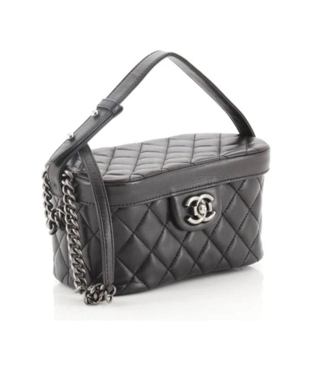 CHANEL Черная кожаная сумка тоут, фото 2