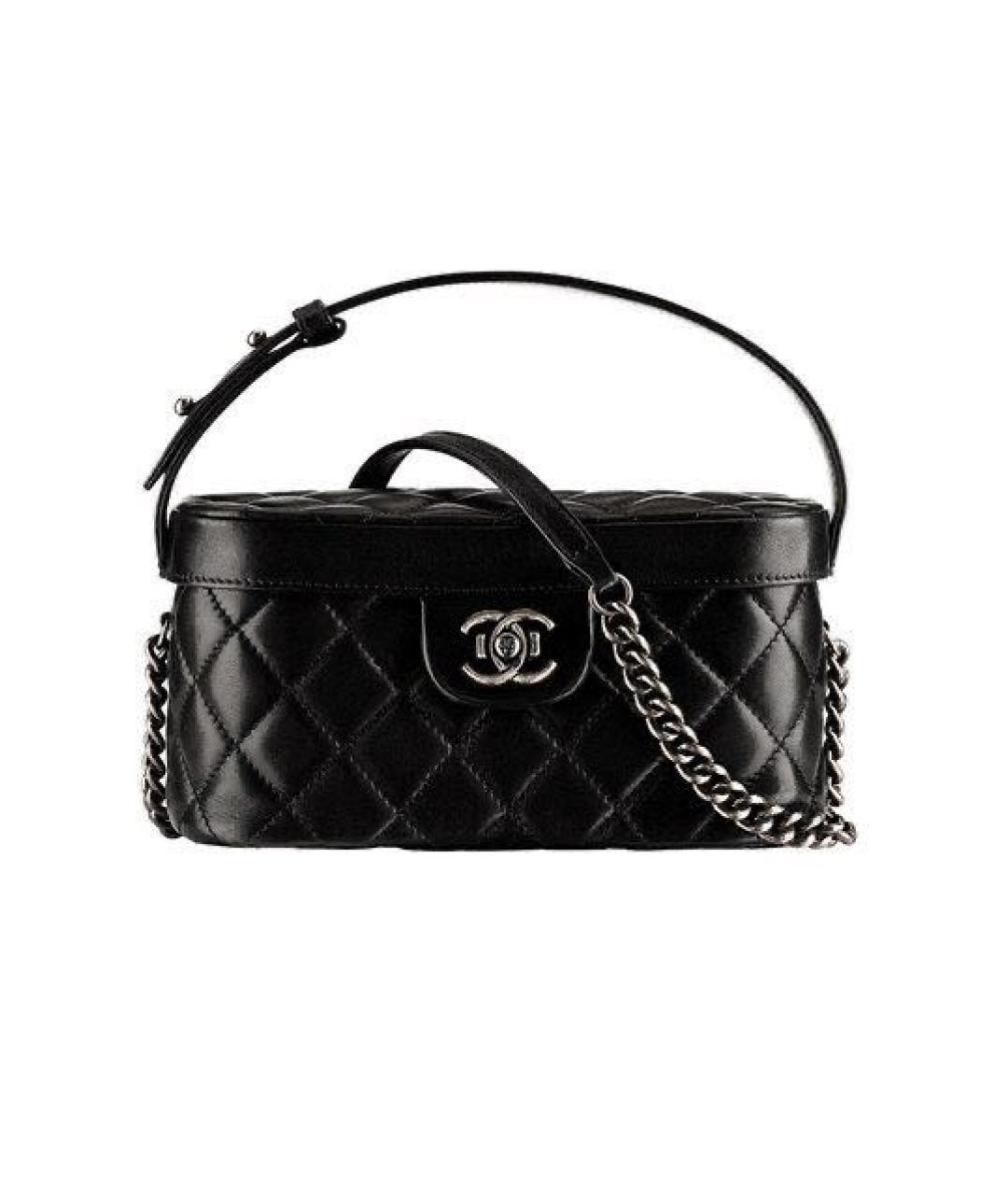 CHANEL Черная кожаная сумка тоут, фото 5