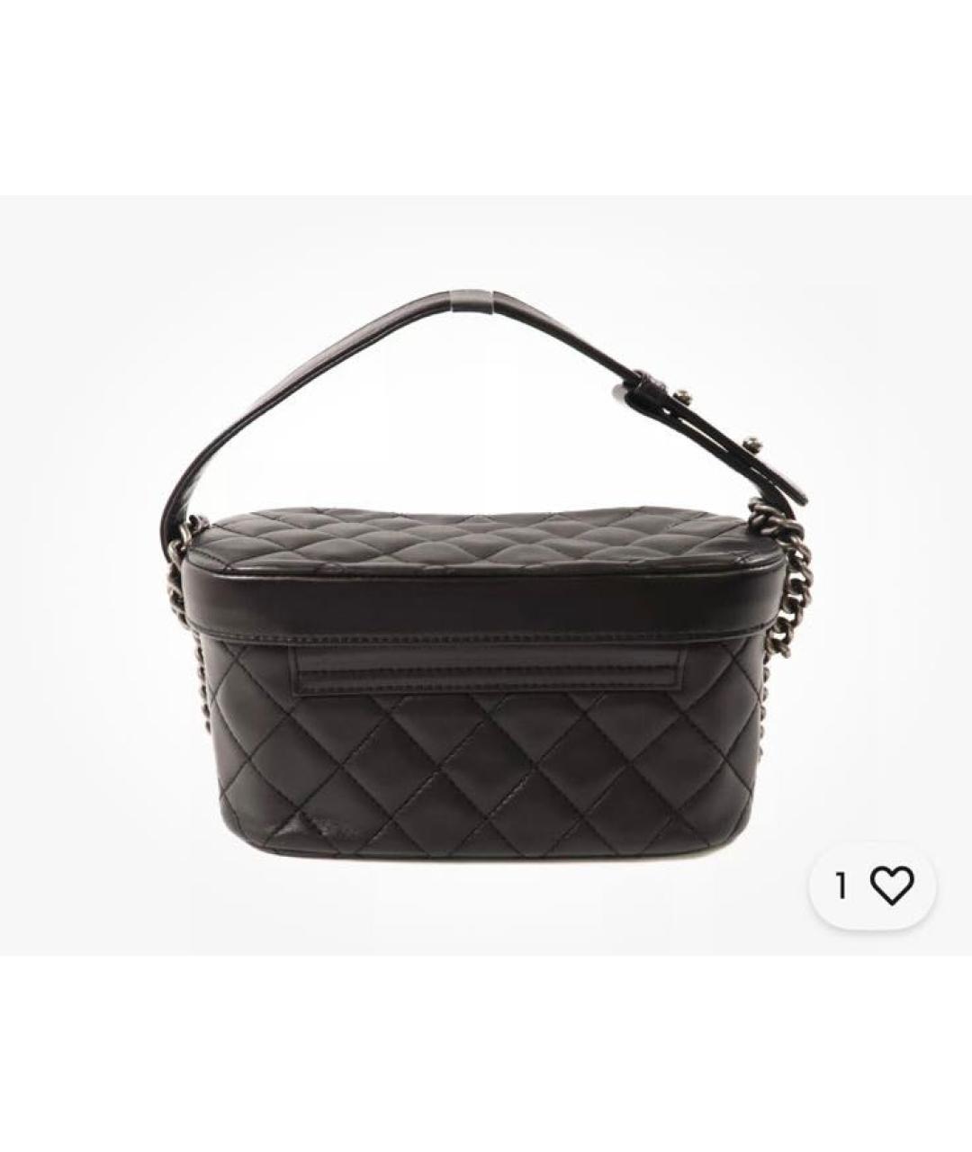 CHANEL Черная кожаная сумка тоут, фото 3
