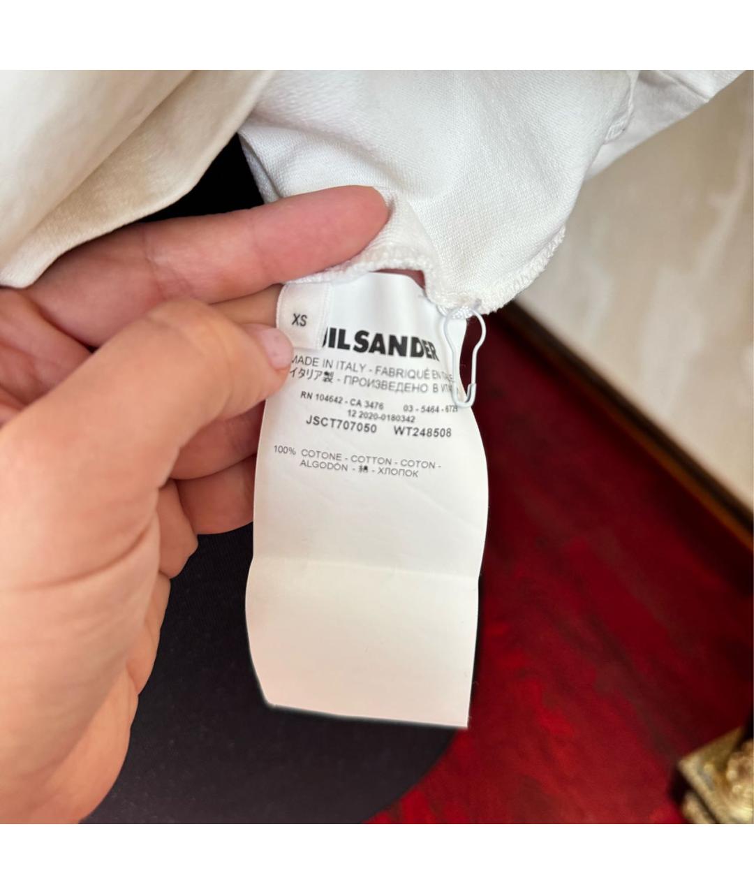 JIL SANDER Белая футболка, фото 3