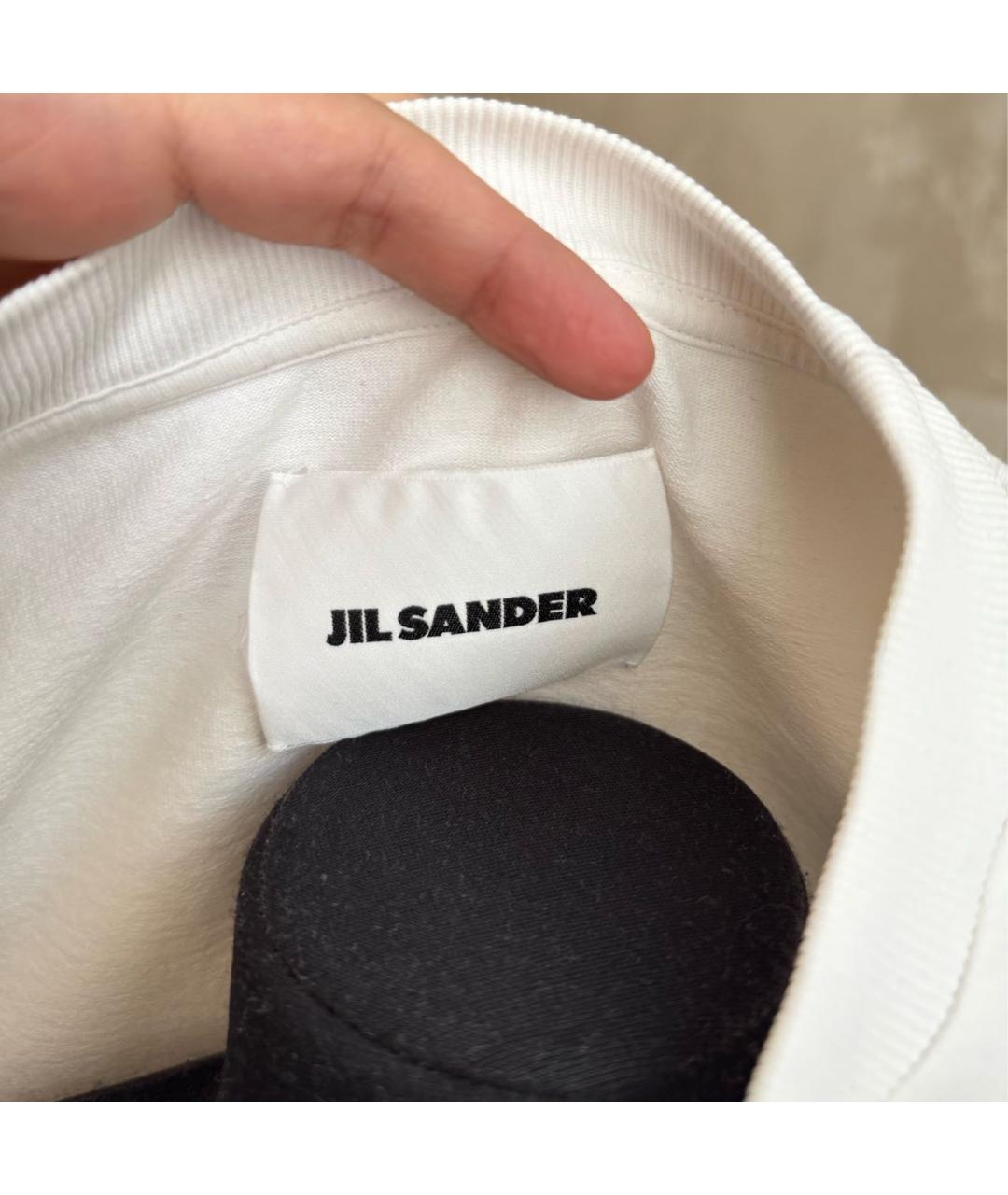 JIL SANDER Белая футболка, фото 4