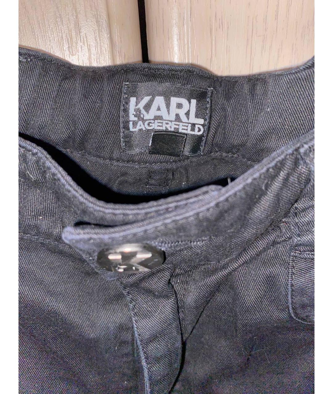 KARL LAGERFELD Черные хлопковые детские джинсы, фото 3