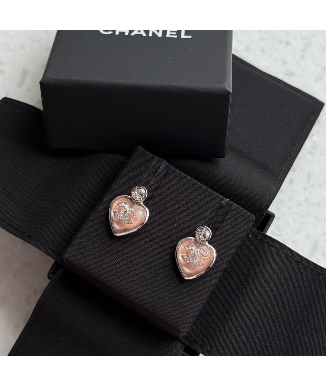 CHANEL Серебряные металлические серьги, фото 4